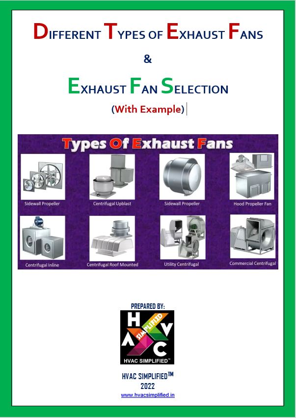 Hvac Types Of Exhaust Fans Fan Selection With Example