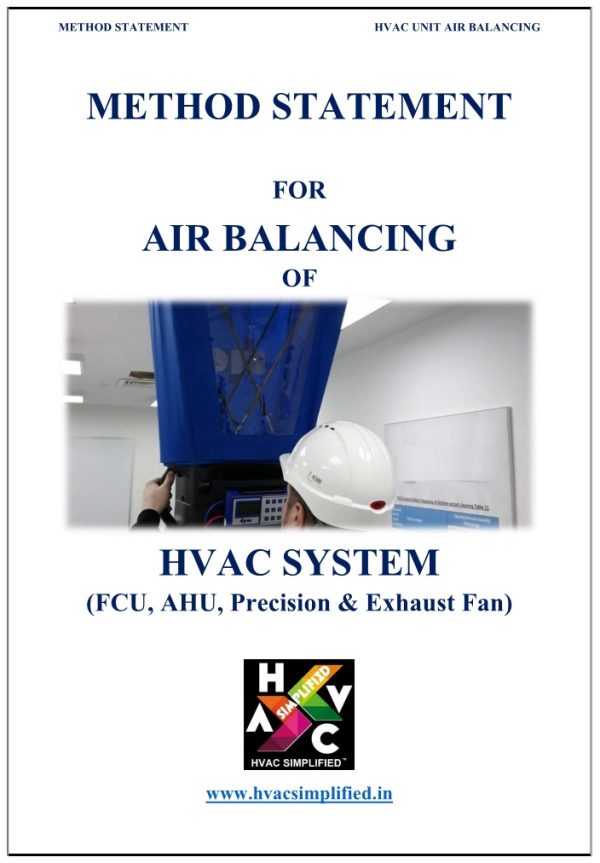 Method Statement for Air Balancing of HVAC SYSTEM – FCUS’s AHU’s ...